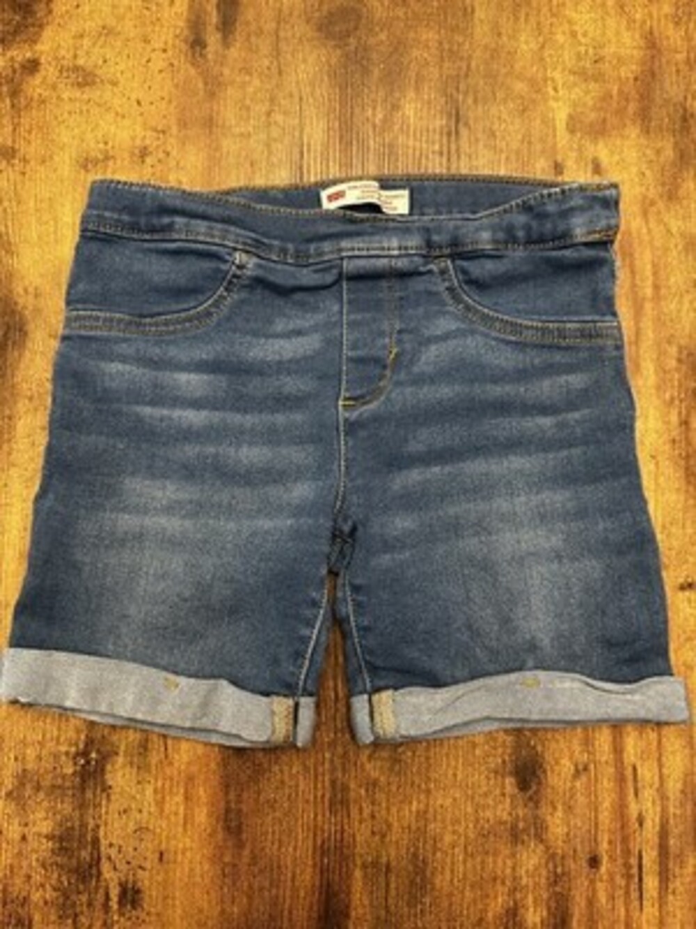 Levi's Kids Girlfriend Midi Denim Shorts - Size 10